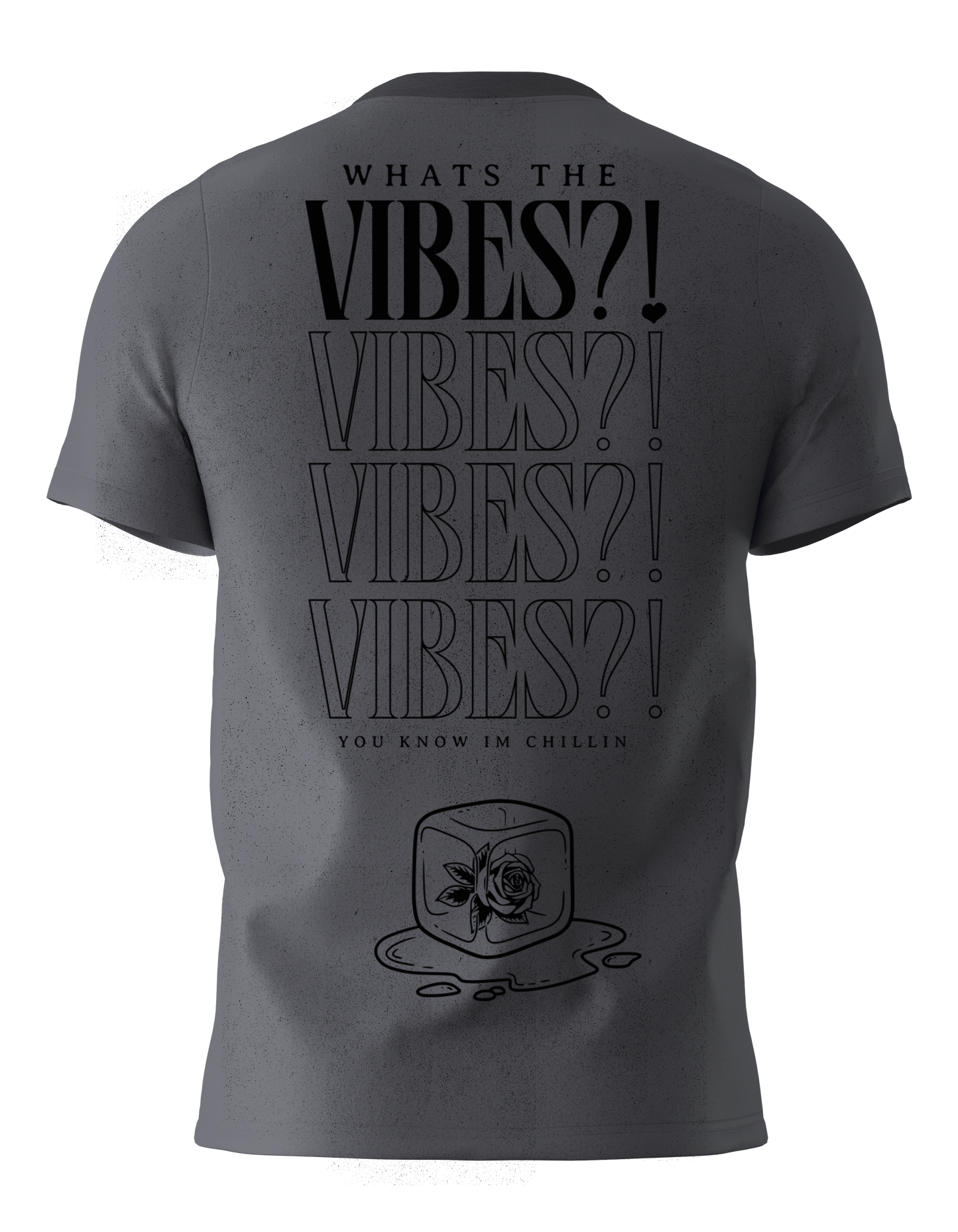 Dark Heather Grey - "Whats the Vibes?!" T-Shirt