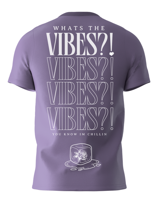 Heather PURPLE - "Whats the Vibes?!" T-Shirt